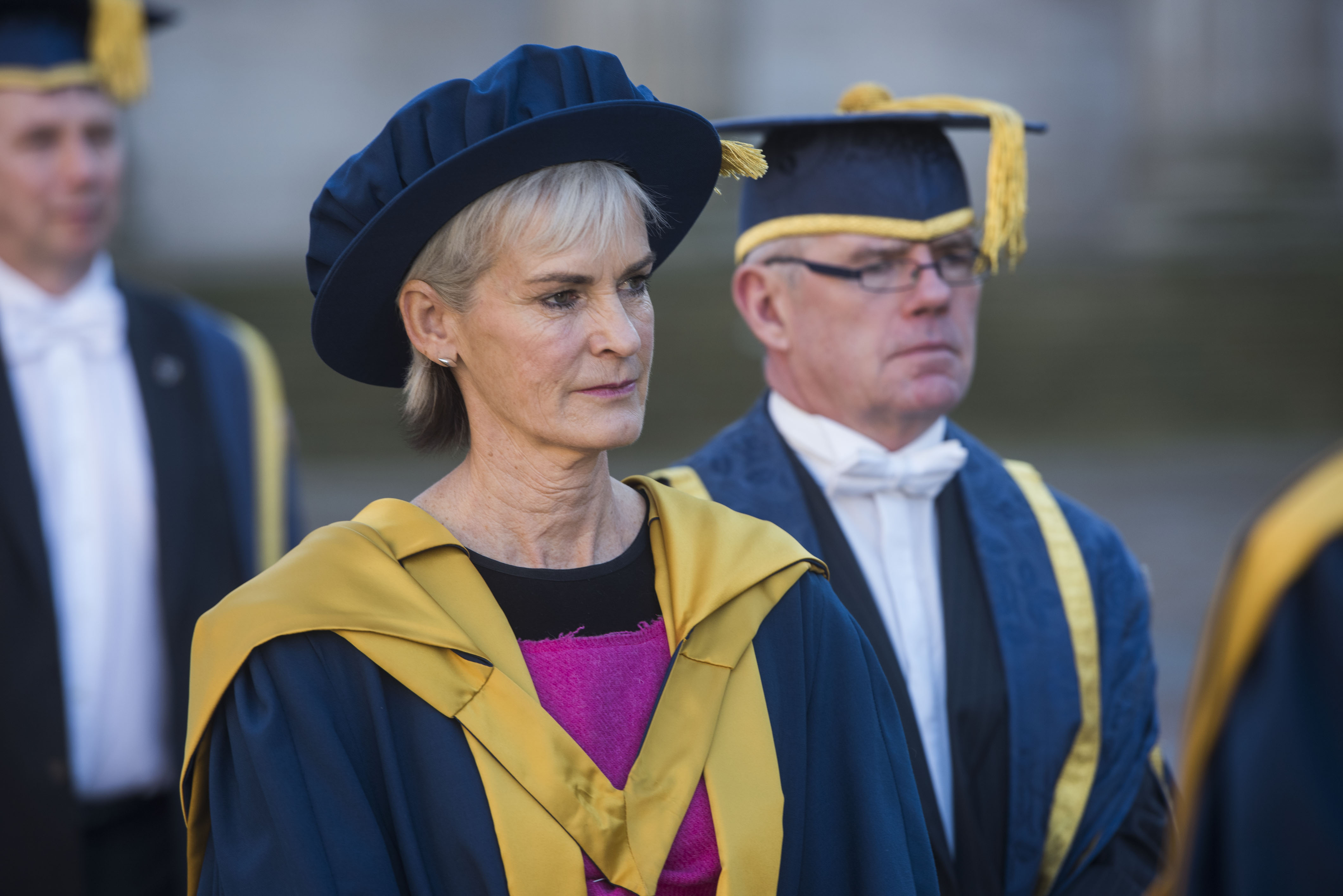 Picture of Judy Murray wearing graduation clothing