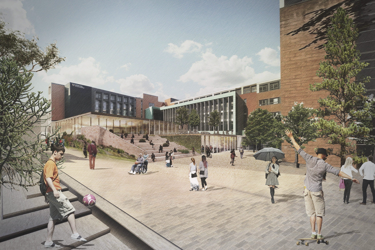 A possible health, wellbeing and social hub built on the main car park 