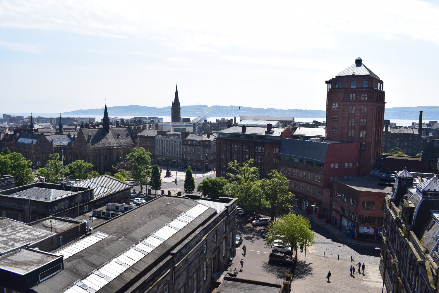City of Dundee towards the river, from a roof top