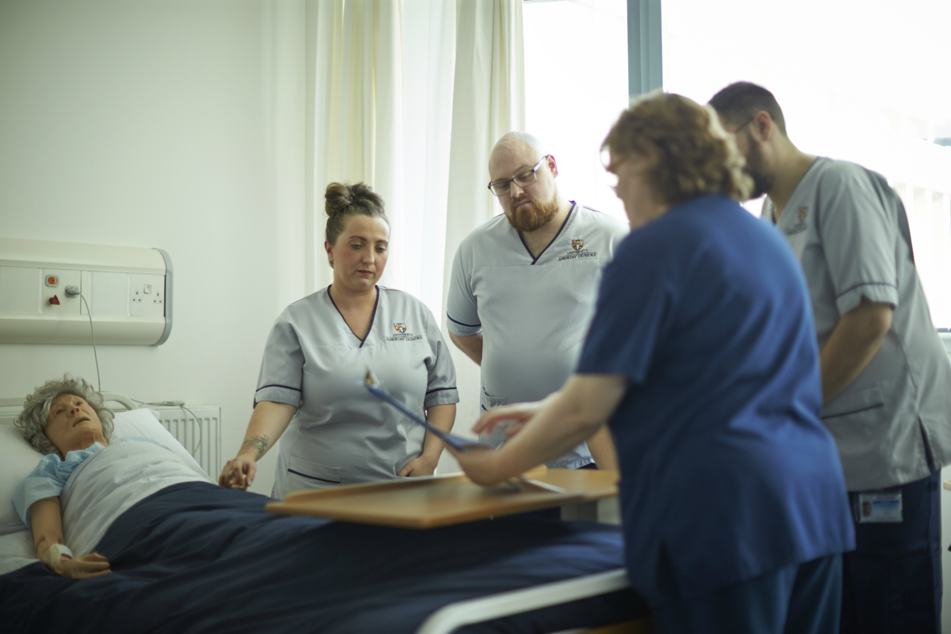 Nursing students at Abertay University