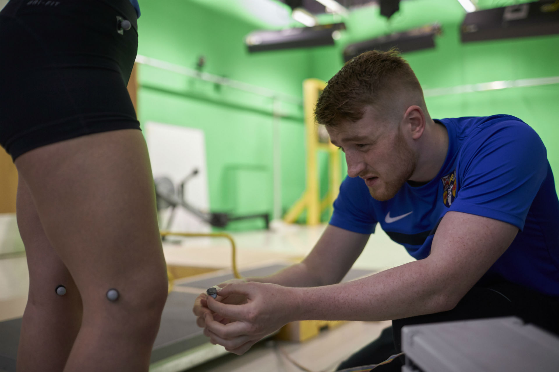 Student undertaking biomechanics testing