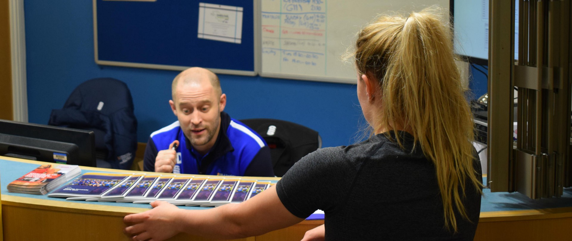 Abertay sport staff advising student