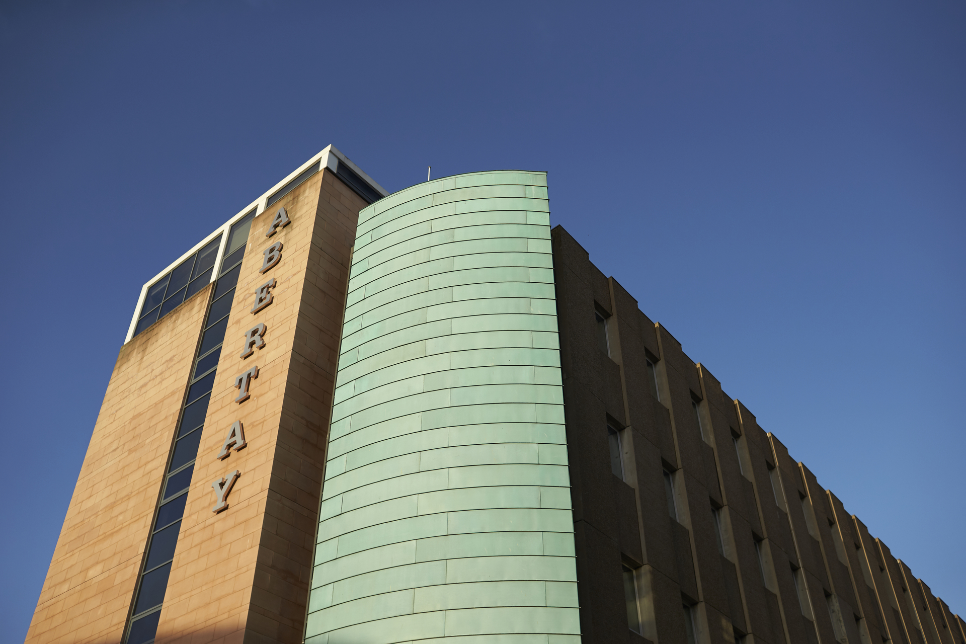 Exterior image of Abertay sign on Kydd building