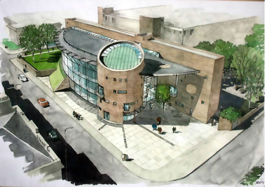 Abertay University Library Architects Drawing 1997