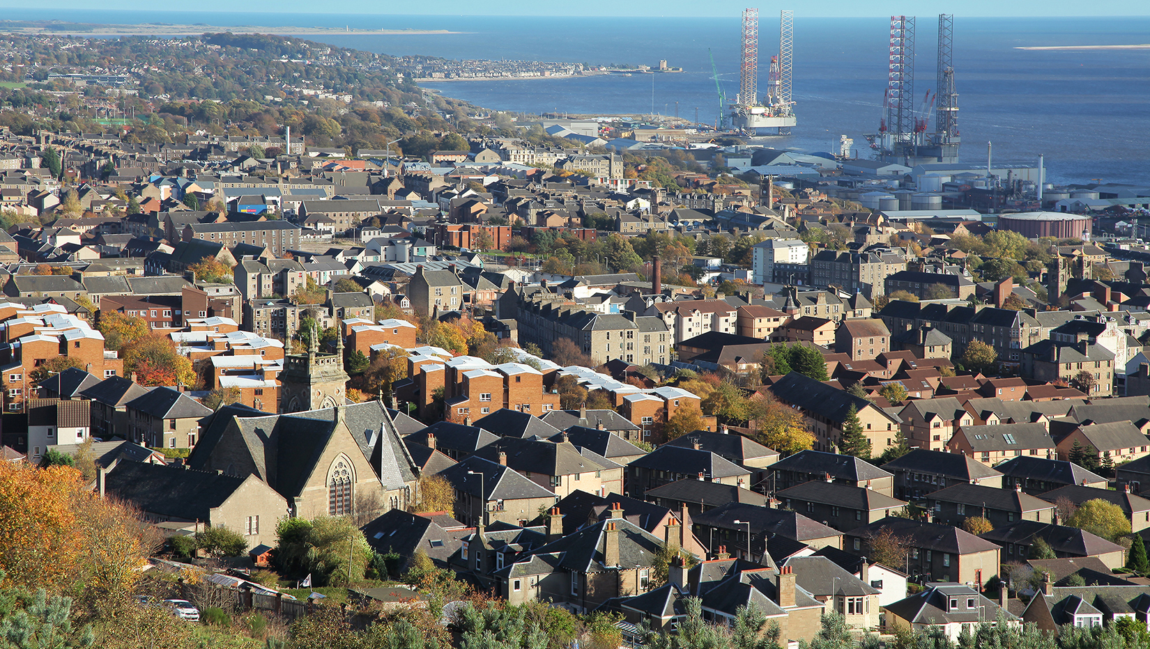 A panoramic view of Dundee city